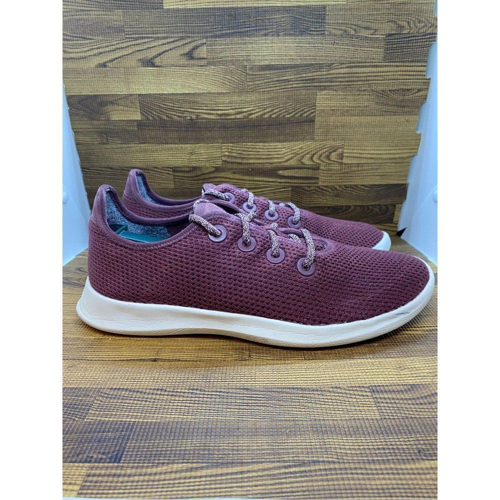 Allbirds Mens Wool Runner Burgundy Running Shoes Size 9